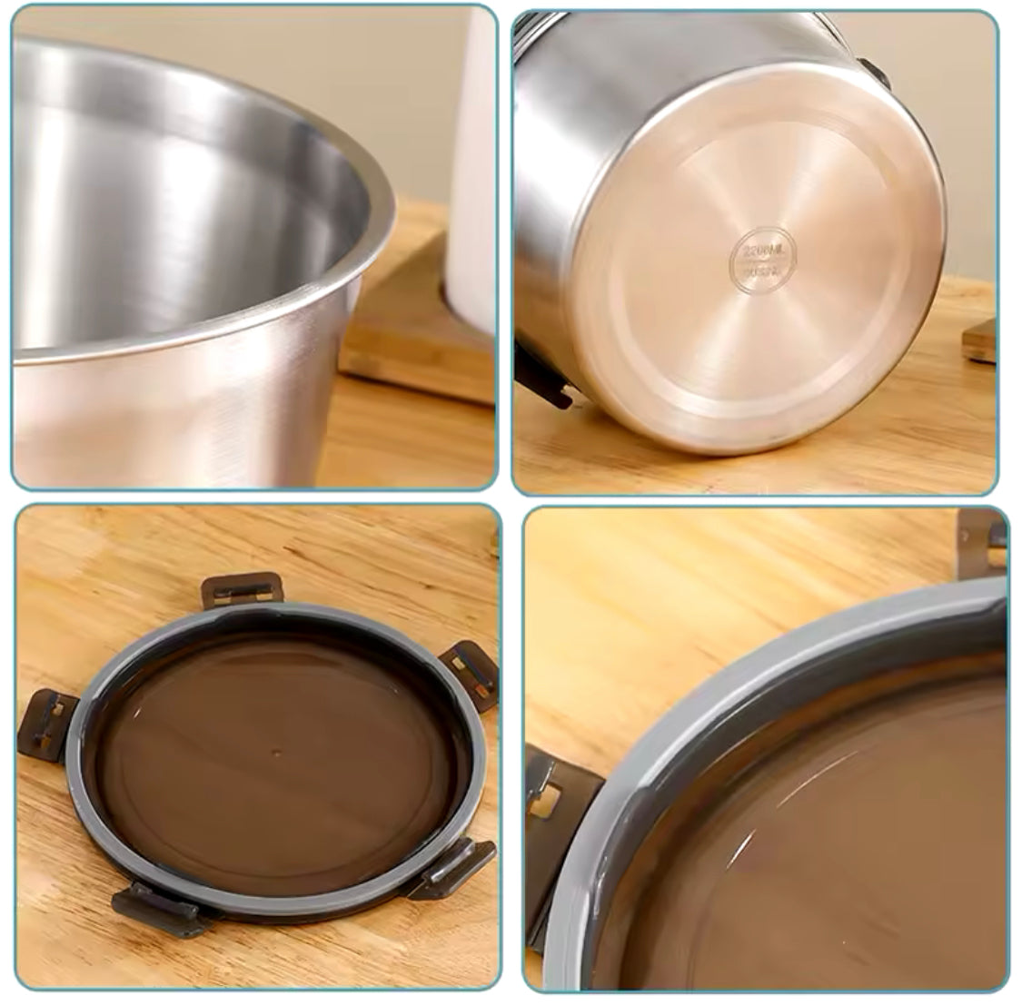 4pcs Stainless Steel Round Food Storage Containers, Kitchen Sealed Leakproof Lunch Box, Portable Picnic Bento Food Storage Box Container 4pcs Stainless Steel Round Food Storage Containers, Kitchen Sealed Leakproof Lunch Box, Portable Picnic Bento Food Storage Box Container